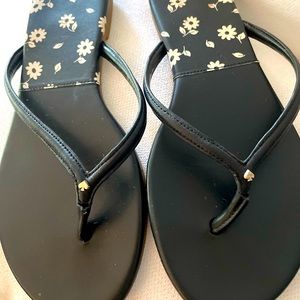 Kate Spade Black Flip Flops